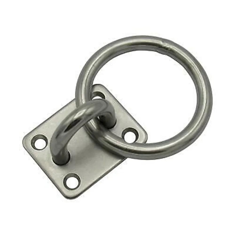304 Stainless Steel Marine Eye Plate With Ring Hook Tension Device Shading Net Tarpaulin Lashing Tie Down Boat Yacht