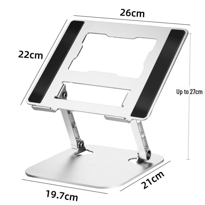 Verstelbare Draaibare Laptopstandaard met Koelfunctie en Hoogteverstelling voor Desktop- of Kantoorgebruik
