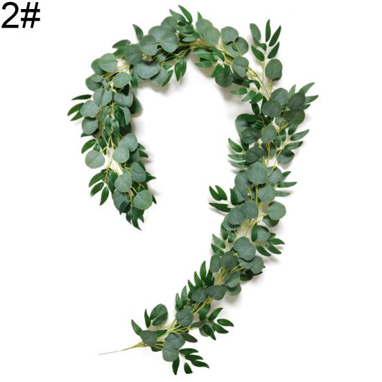 זר אקליפטוס מלאכותי הורקת צמחים גפנים לעיצוב גן לחתונה ביתית