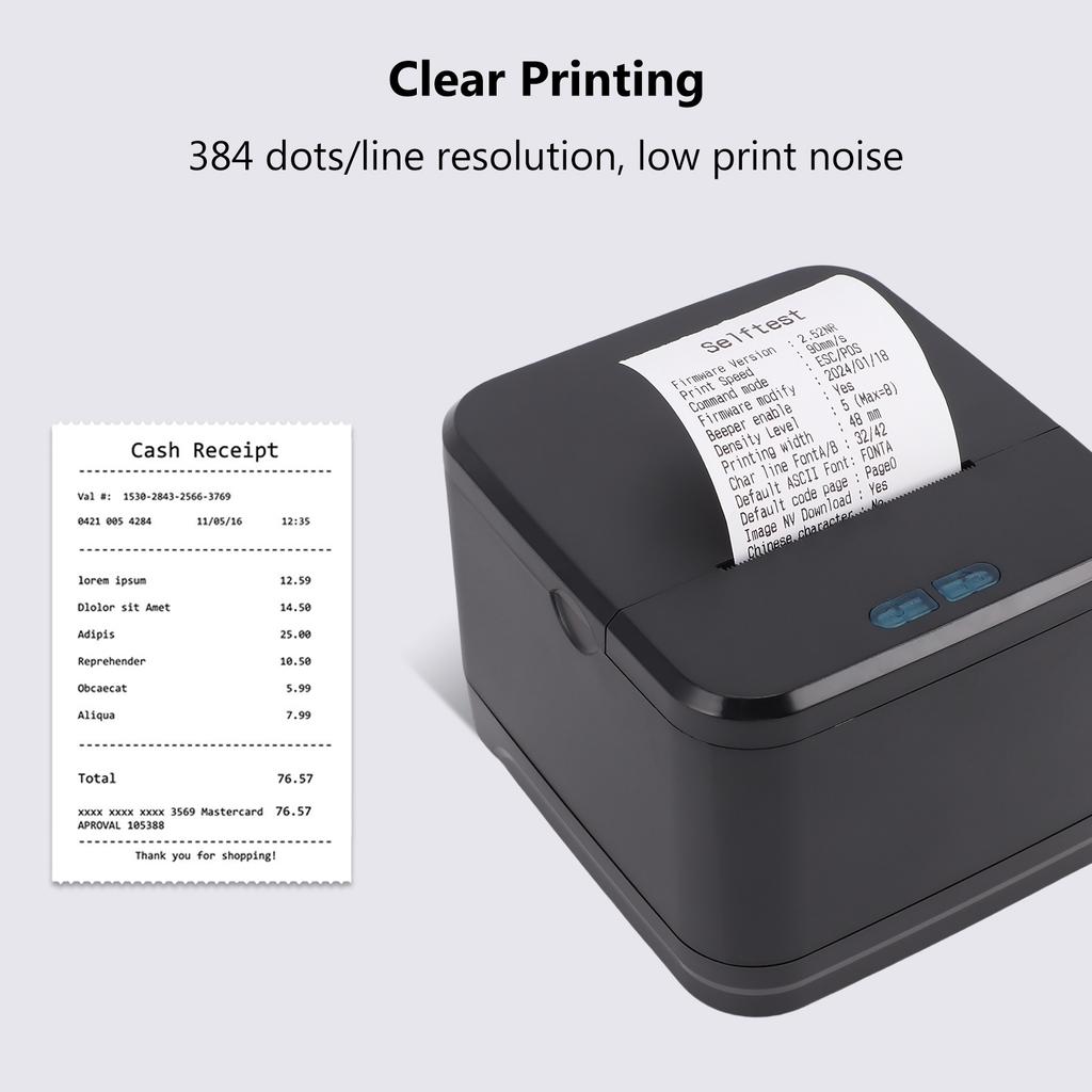 58Mm Thermal Receipt Printer Wireless Printing Machine Bluetooth+Usb+Lan Interface Compatible Win Android Ios For Supermarket