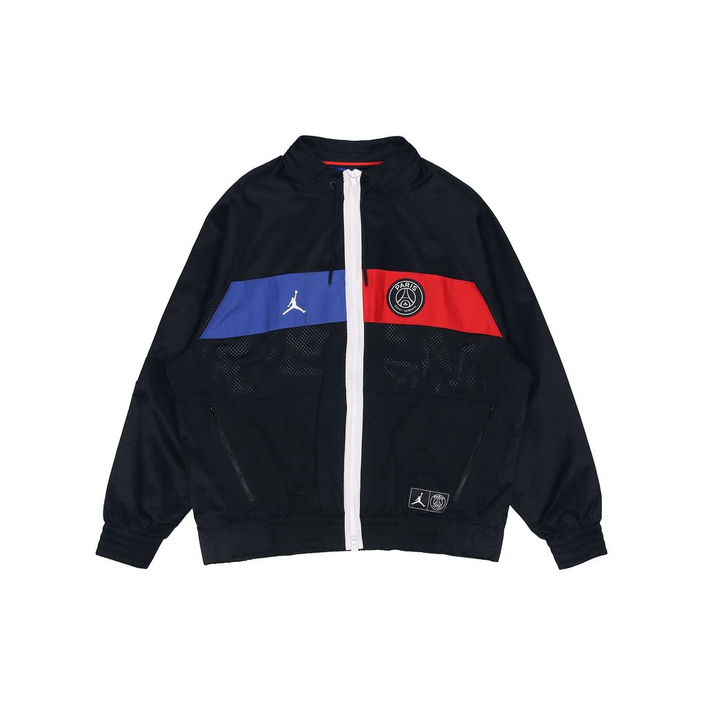 Jordan Paris Saint-Germain Flight Suit Jacket with Stand Collar and Fitted Design Men Outerwear Black BQ8370-011