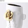 Gold-plated Relief Rose Ceramic Vase Character Flower Pot Desk Decoration Flower Arrangement Floral Vases Room Aesthetic Decor