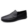 Fashion Summer Man Loafers Wedding Dress White Driving Moccasins Footwear Men Casual Shoes Split Leather Slip On Lightweight Male Shoes