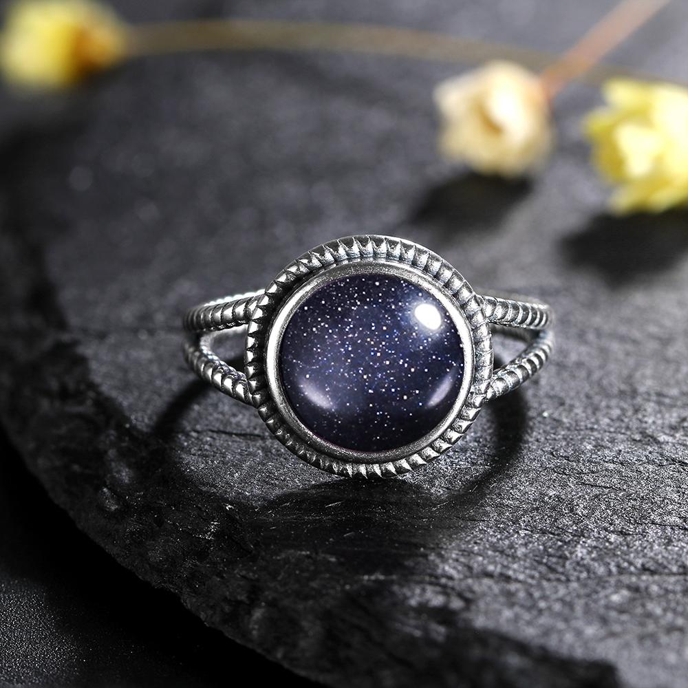 CopperRings With 10MM Round Natural Moonstones Women's Wedding Party Anniversary Fine Jewelry Ring