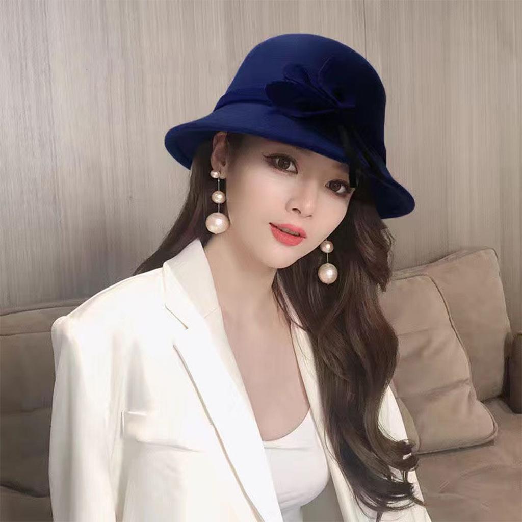 Ladies' Round Top Sheep Hat Retro Versatile Fisherman Hat Basin Hat