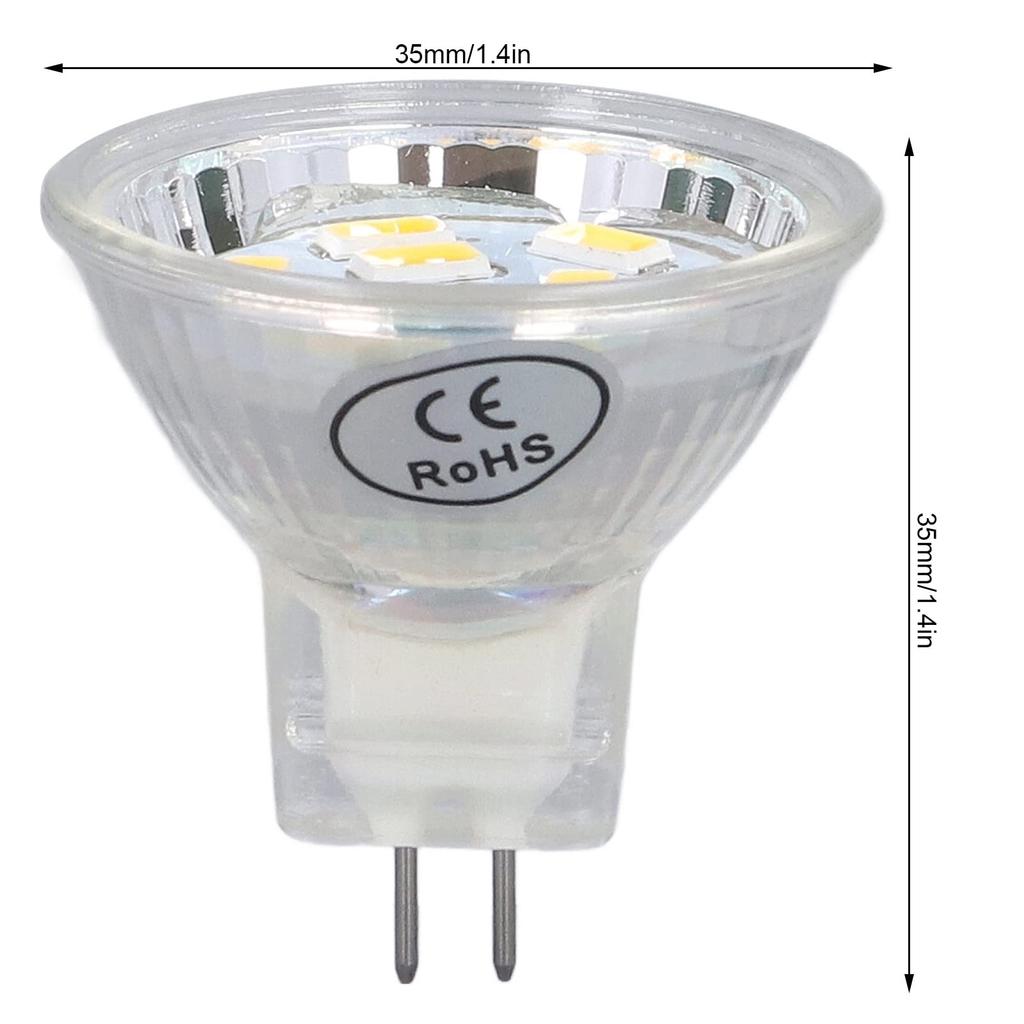 MR11 LED Bulb 3W 300lm MR11 Bulb 4-Pack for Spotlight Landscape Lamps, Stable Operation, Rigorously Tested, Suitable for Various Lamp Types (Warm