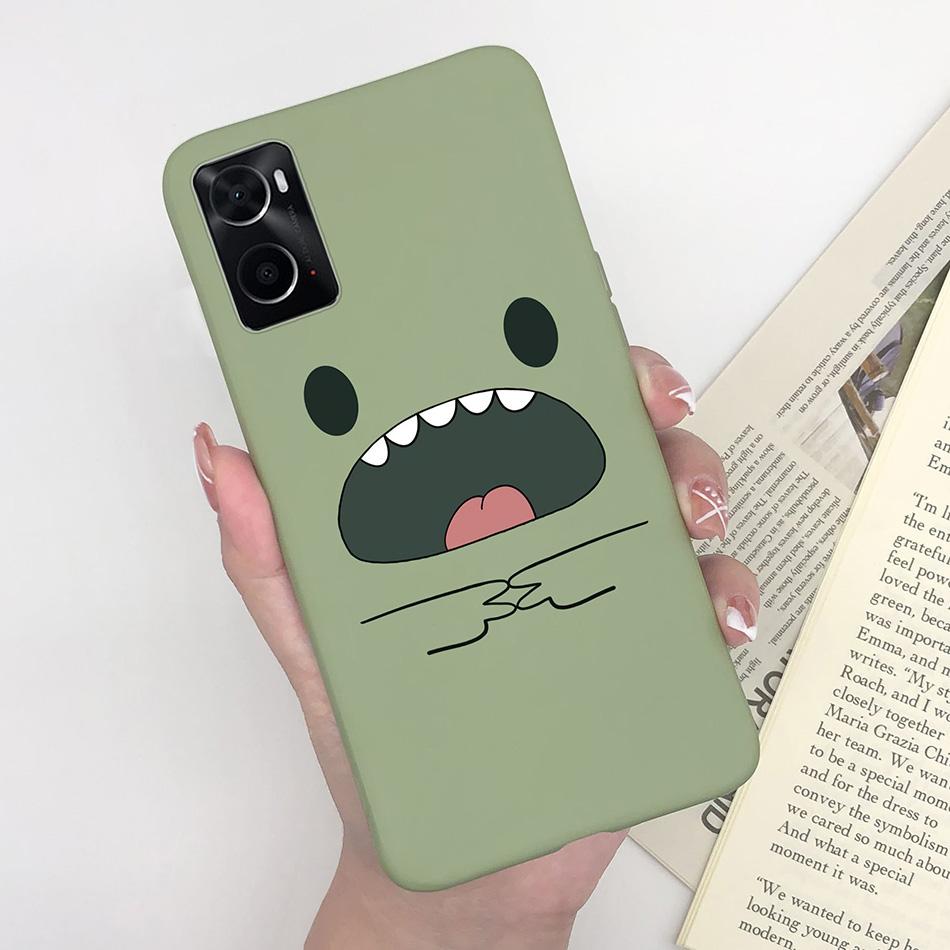Phone Case For Oppo A96 A97 Cat Monster Soft Matte Silicone Anti Drop Back Cover For Oppo A 96 97 OppoA96 Bumper Funda Coque Bag