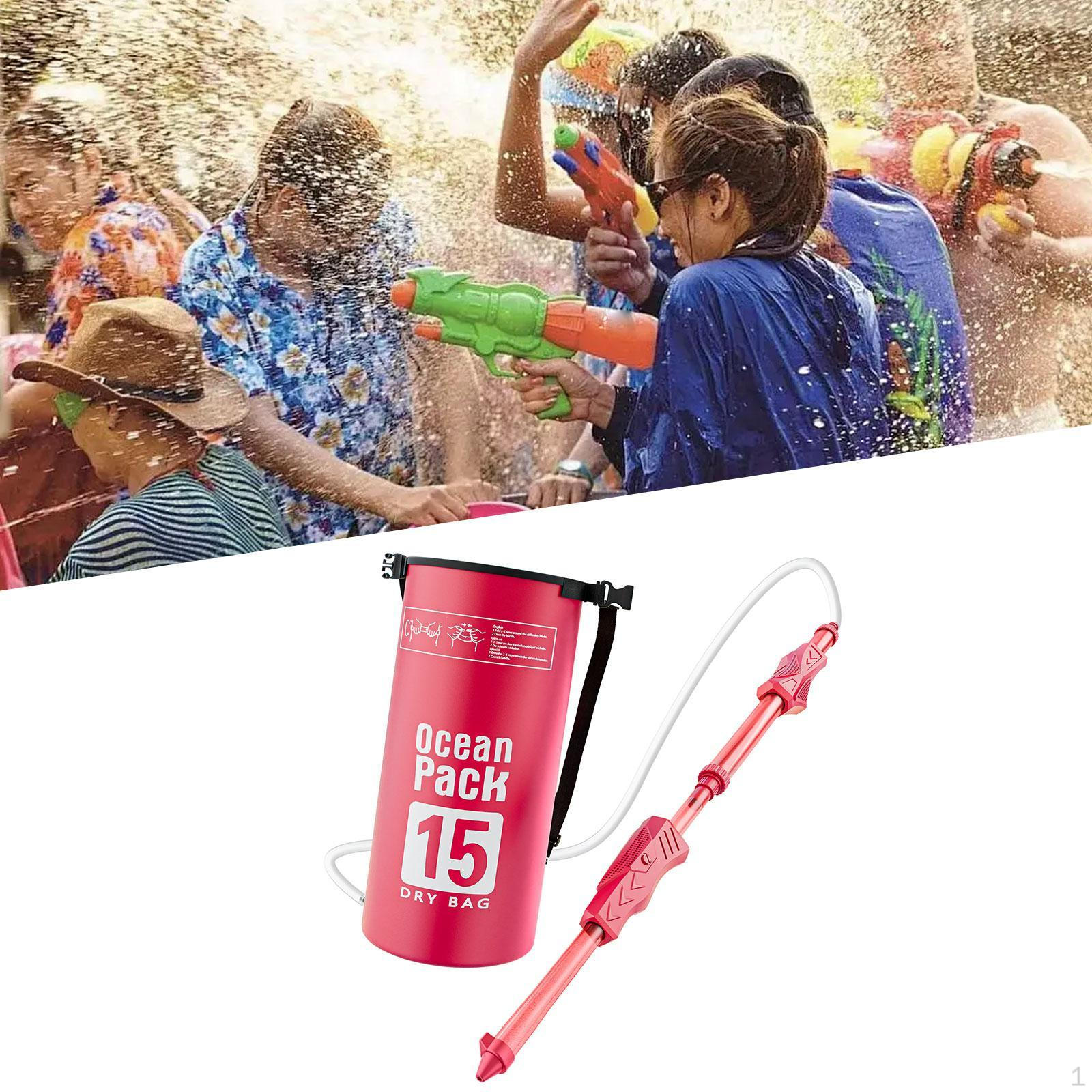 Рюкзак-игрушка для замачивания воды 15 л Высокое давление Взаимодействие Погода Вечеринка Сувениры Наружное распыление розовый