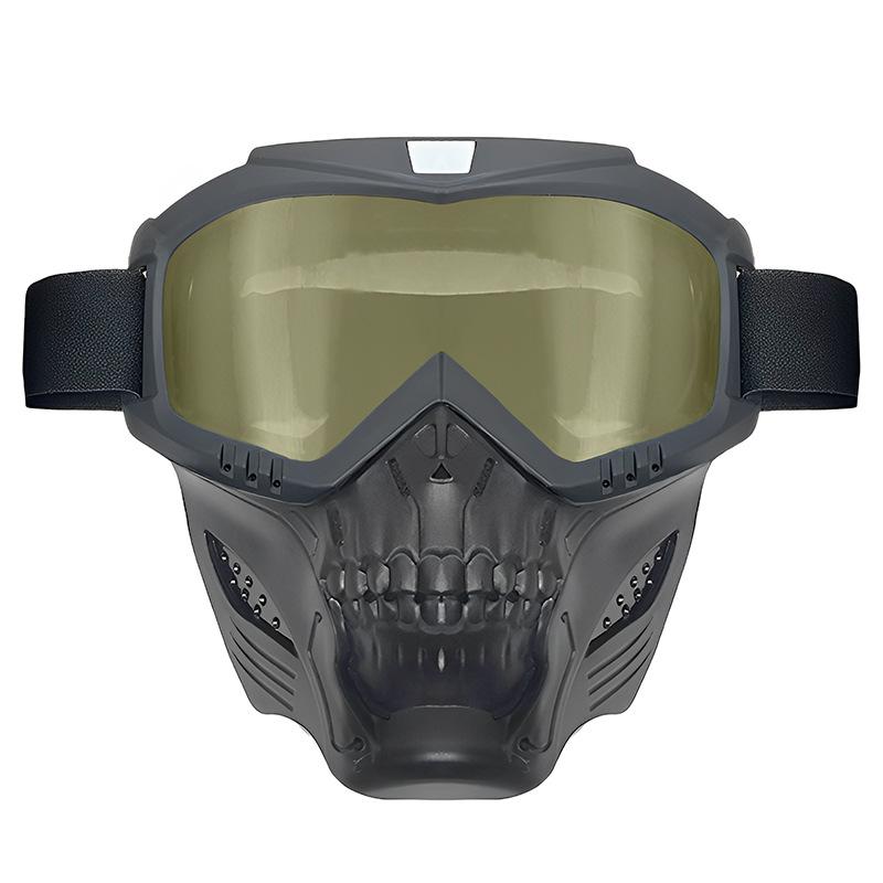 Skull Mask Tactical Full Face Protective Mask Field Outdoor Motorcycle Riding Windproof Goggles Tactical Goggles