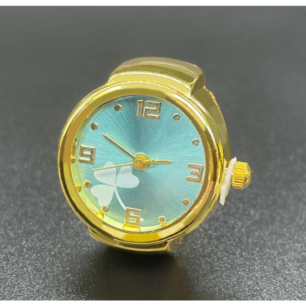 Montre Anneau Trèfle Colorée Tendance Mode Simple Multi Couleur Montre Doigt Montre Couple Hommes et Femmes