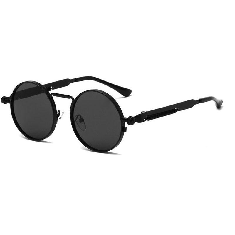 Classic New Punk Sunglasses Women Anti-Reflective Mirror Round Metal Sun Glasses Vintage Men Driving Glasses UV400