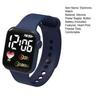 Elektronische Uhr Leuchtendes Quadratisches Zifferblatt Nicht Wasserdicht Verstellbar Bequem Genaue Zeit Herz-Druck Kinder LED Digital Sport Armbanduhr für Tägliches Tragen
