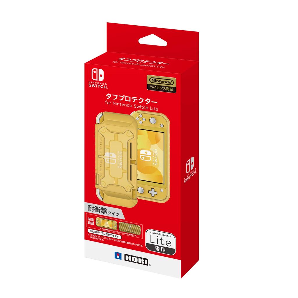 Licencjonowany Wytrzymały Ochraniacz dla Nintendo Switch Lite Przezroczysty x Żółty z Nintendo Switch [Produkt Nintendo] [Kompatybilny z Lite]