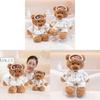 Adorable Plush Toy Cute Sleepy Bear Stuffed Animal For Kids Birthday Gift