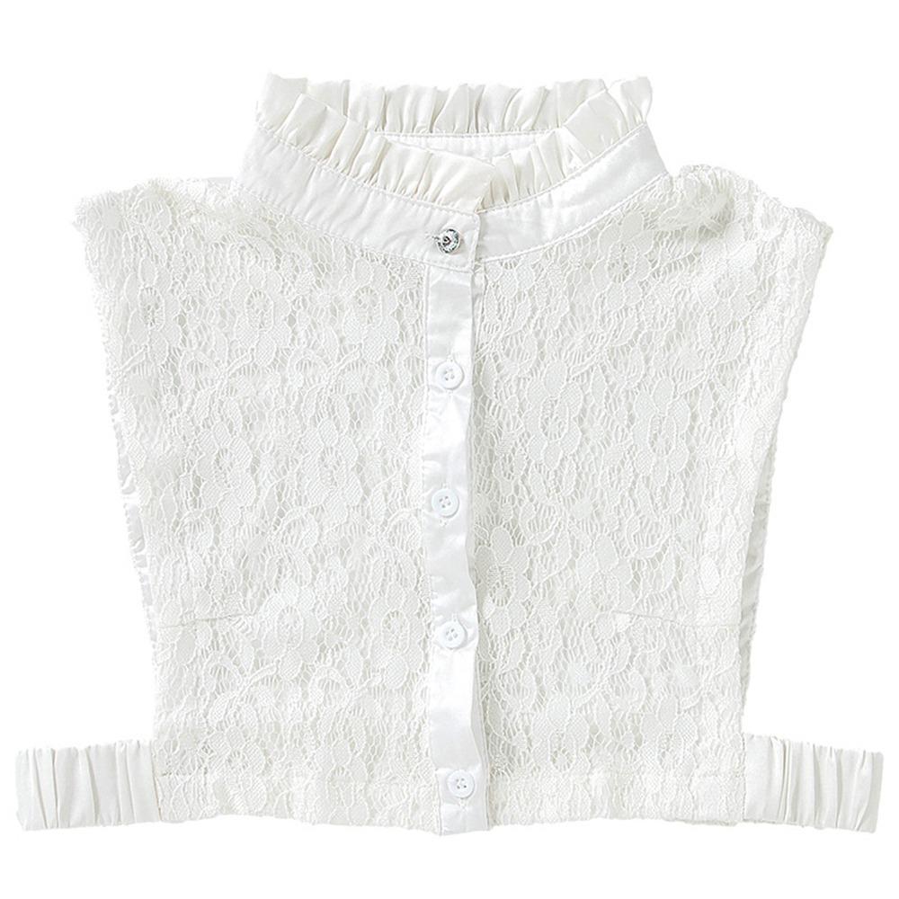 

Lace False Collar Solid Color Half Blouse New Clothes Accessory білий