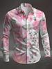 Chic Floral Print Long Sleeve Shirt, Perfect for Casual or Formal Looks.