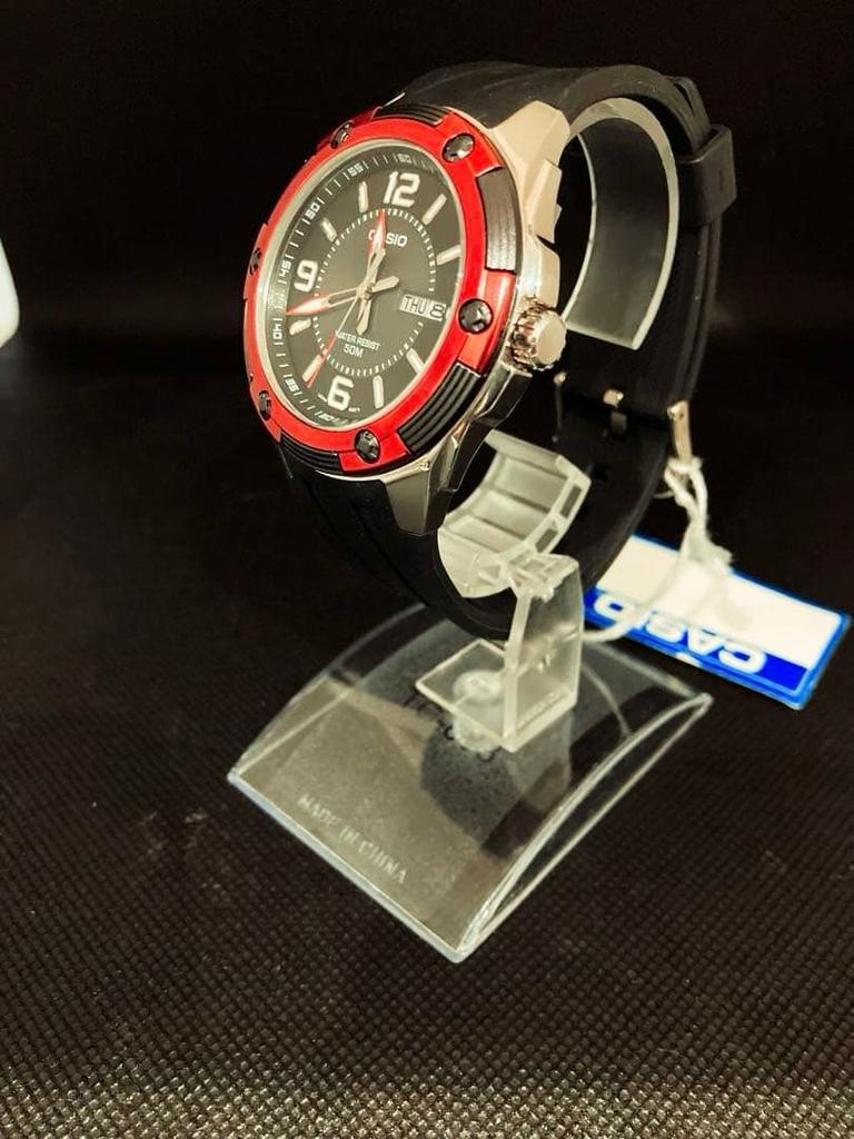 Casio MTP-1327 Quartz (Battery-operated) Overseas Model Red