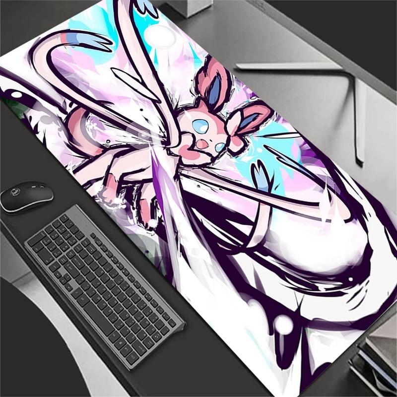 Mouse Pad PPokemons Eevee Kawaii Gaming Accessories Notbook Computer Speed Mini Pc Gamer Keyboard Desk Mat Mousepad
