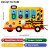 Non-Toxic Interactive School Bus Learning Toy With Lights Switches And Realistic Engine Sounds Sensory Play For Children 18 Months And Up