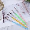 Nail Art Brush Liner Dotting Fan Design Acrylic Flat Crystal Painting Drawing Carving Pen UV Gel Manicure Tool Set