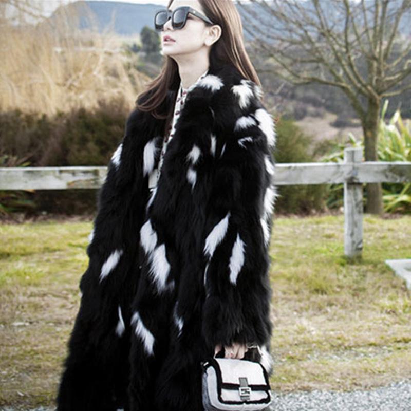 

Осень и зима новая меховая женская одежда имитация лисьего меха пальто длинное пальто приталенное специальное предложение теплая и повседневная S