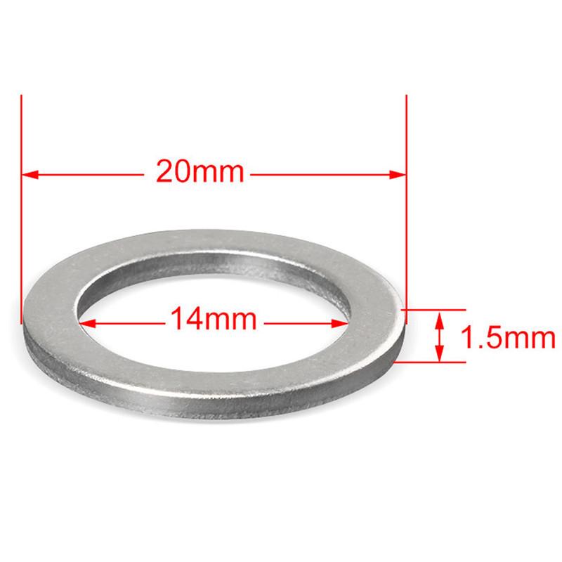 50PCS New Aluminum Oil Drain Plug Gaskets 9956-41-400 995641400 For Mazda 14x20x1.5mm M14 Oil Drain Plug Crush Washers