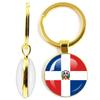 National Flag Double-Sided Keychain Korea, Serbia, Russia, Slovenia, Argentina, The United States,Turkey, Spain,Dominica Keyring