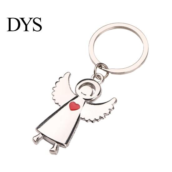 Zinc Alloy Key Holder Angel Keychain for Women Men, Love Heart Car Ring Ring, Handbags Charm Decorative Accessories
