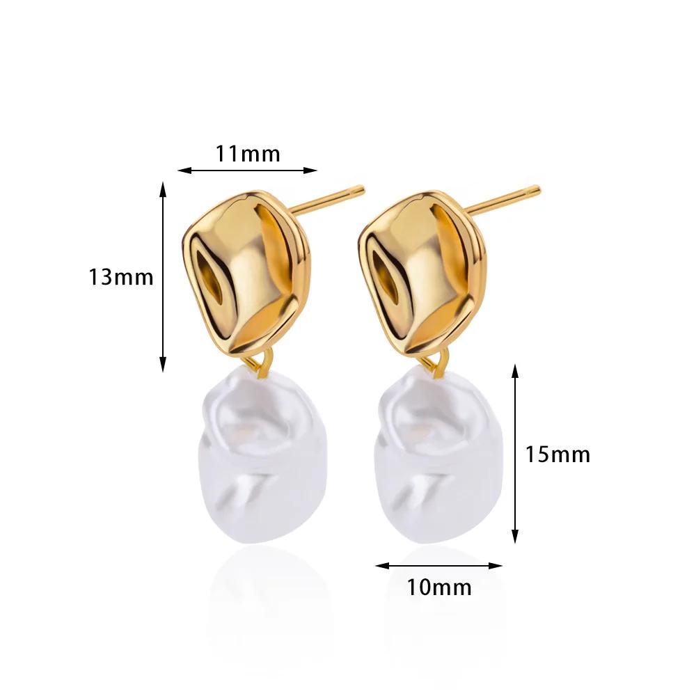 Stainless Steel Enamel White Heart Earring for Women Minimalist Gold Color Stud Earrings Waterproof Vacation Charm Zircon Gifts