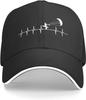 Kitesurfing Heartbeat Lifeline Graphic Baseball Cap Polyester Adjustable Outdoor Sports Trucker Hat
