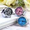 New Ring Watch Creative Circular Dial Alloy Shell Finger Couple Men And Women