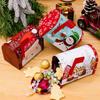 Christmas Gift Box Santa Claus Candy Box Craft Iron Storage Box Organizer Tin Box Mailbox Xmas Ornaments Paper Box Kids Gifts