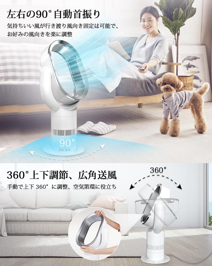 LAOGOT Electric DC Splashless Tower 10 Levels of Air Volume Adjustment Air Volume with One Adjustable Left and Cut Remote Control Gentle Energy Easy