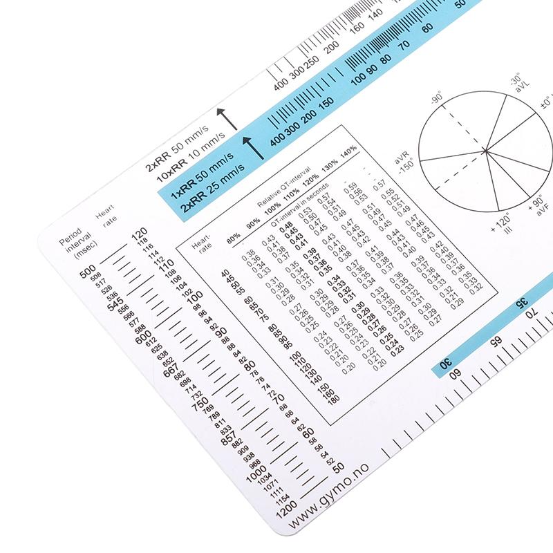 Ecg Ruler Ecg Student Pocket Reference Guide Electrocardiogram Ruler Cardiogram Transparent Soft Heart Rate Ruler