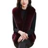 Imitation Mink Velvet Jacket Women's Short Vest Vest Vest Autumn and Winter Mother's Red Leather Vest Cardigan