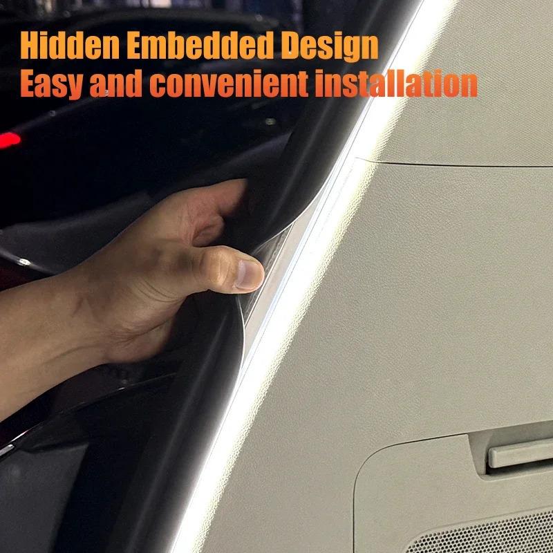 Car LED Trunk Lighting Lights Dynamic Flowing Flexible Light Strip Scanning Atmosphere Lamp Waterproof for Car light Accessories