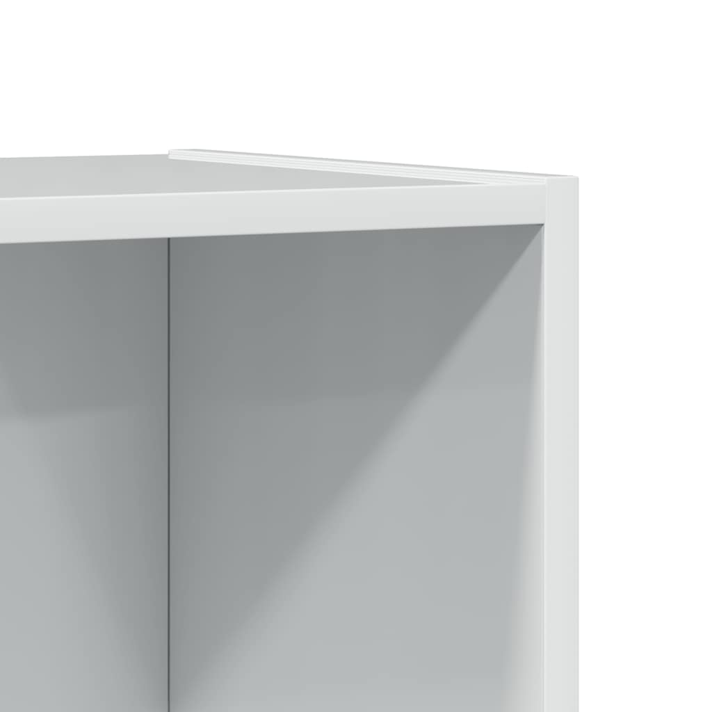 Bookshelf High Gloss White 60 x 24 x 143 cm Engineered Wood