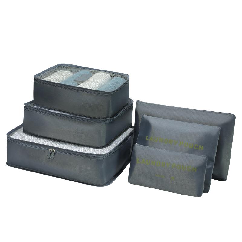 6Pcs Clothes Luggage Travel Blanket Shoes Organizers Bag Suitcase Pouch Packing Cubes Travel Bag Organizer