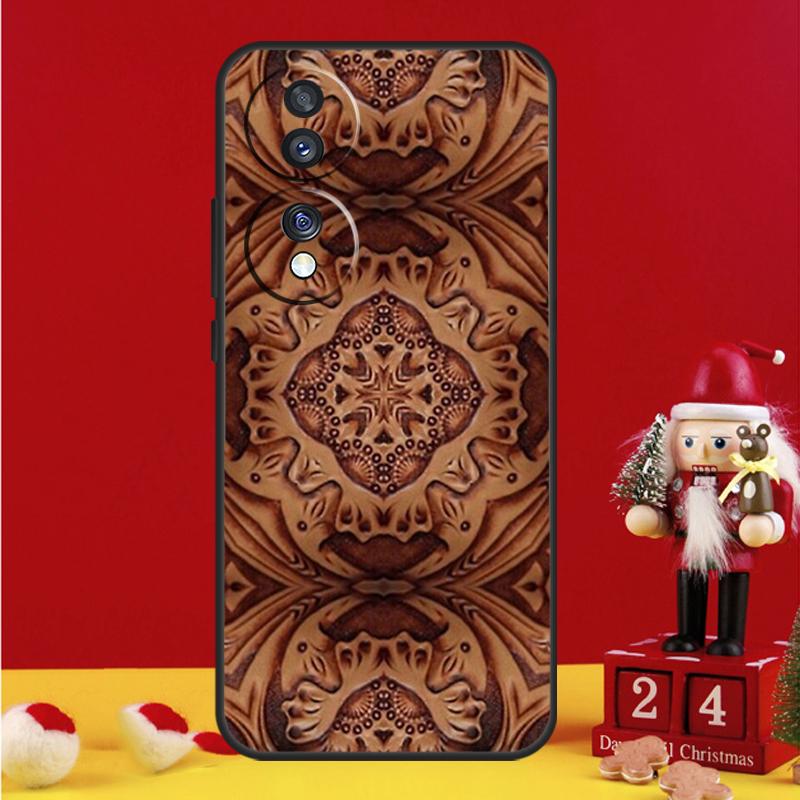 Brown Hand Tooled Western Case For Honor Magic 7 6 8 Pro Honor Win X9a X9b X9c X9d X8c X8b 50 70 90 200 400 Lite Cover
