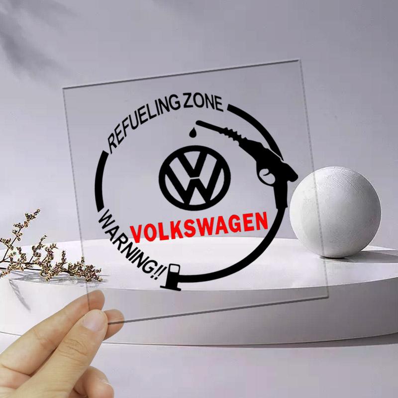 Car Badge Vinyl Reflective Fuel Tank Cap Stickers Decal Accessories For Volkswagen CC Polo 6R Golf 4 5 6 7 MK7 MK4 MK6 Passat B6 B8 T4 T5 Tiguan
