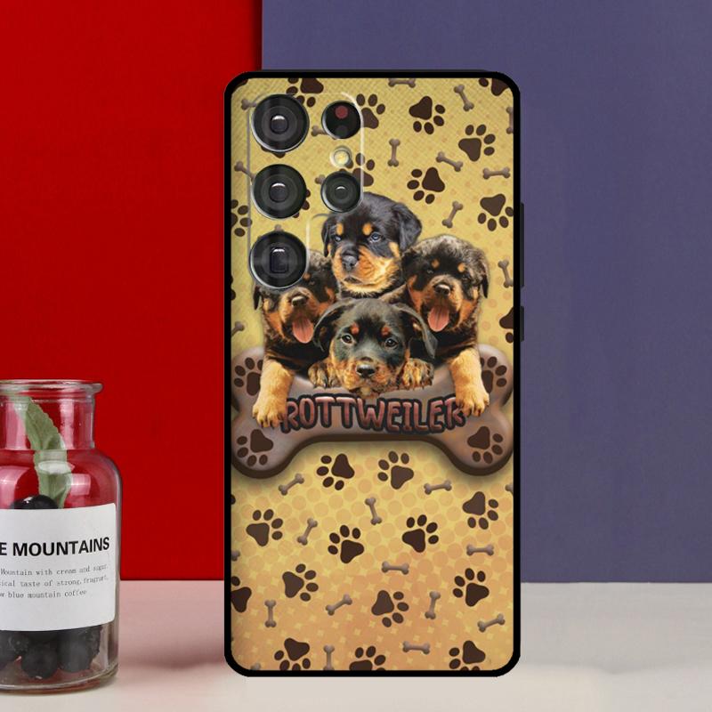 Rottweiler Dog Funda Case For Samsung Galaxy S25 Ultra S9 S10 S20 FE S21 S22 S23 Plus S24 Ultra Phone Cover