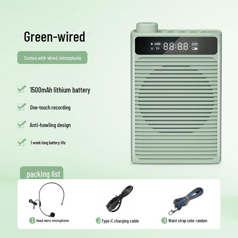 Alto-falante Sem Fio Portátil Little Bee com Microfone de Lapela para Professores e Eventos de Dança