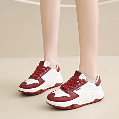 2024 Hochwertige Damen Schuhe Neue Frühling und Herbst Mode Colorblock Schnürschuhe Low Top Leichte Damen Sportschuhe