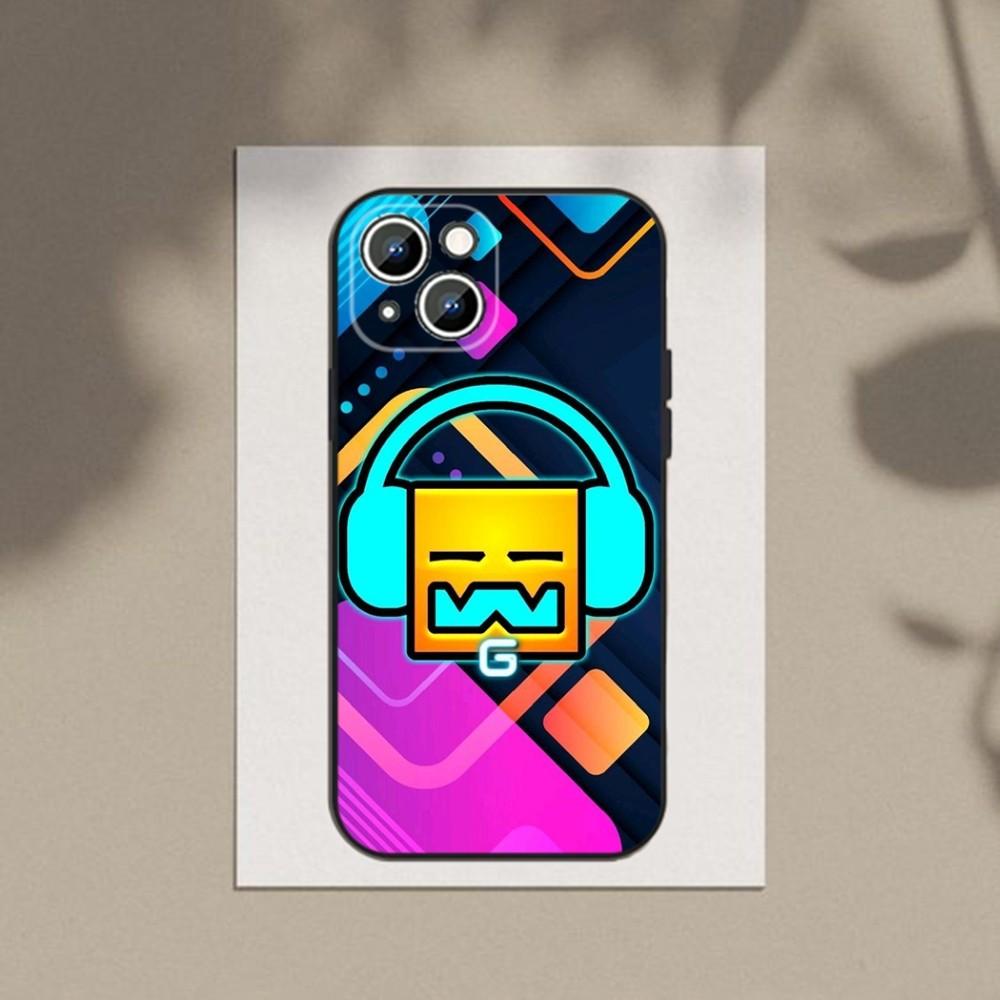 

Game G-Geometry-Dash-S Phone Case For Apple iPhone 15,14,13,12,11,XS,XR,X,8,7,Pro,Max,Plus,mini Silicone Black Cover iPhone7