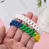 Unisex Jewelry Accessories Silica Gel Charm Band Silicone Bracelets Rubber Bangles Colorful