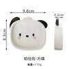 White Dog Shaped Ceramic Tray Mini Cartoon Seasoning Plate Cafe Dessert Sushi Plate Creative Desktop Decoration