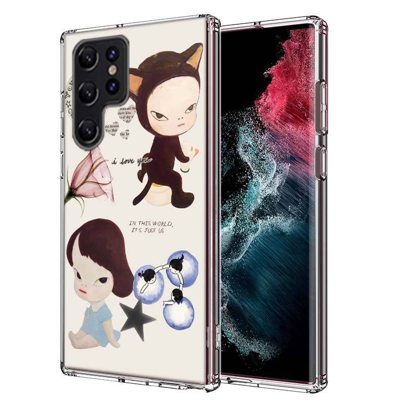 Cute Nara Yoshitomo Art Capa Phone Case For Samsung S26 Ultra S25 Edge Galaxy S23 S21 S20 S24 FE S22 S10 Plus Cover Clear TPU Sh