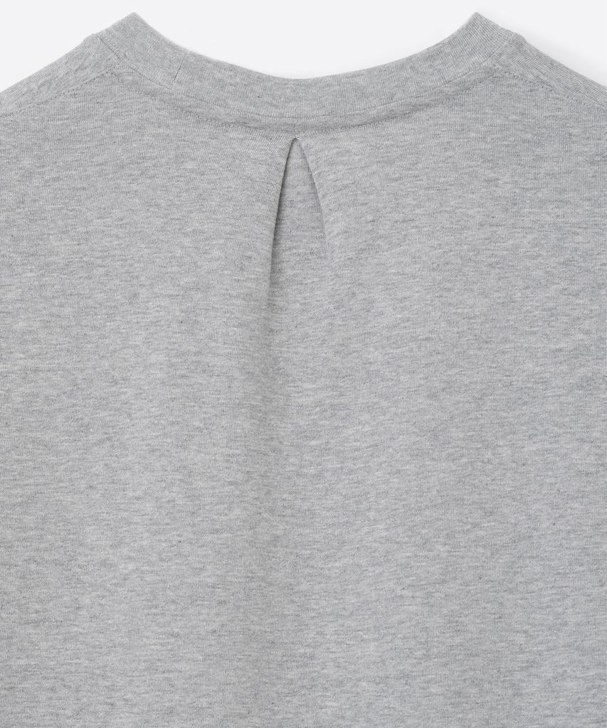 MILLO ARCHIVE Dainty Curve Detail T-Shirt [Melange Grey]