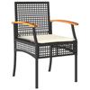 VidaXL Ensemble à Manger de Jardin avec Coussins 9 pcs, Table et Chaise de Terrasse, Meubles de Patio, Mobilier d'Extérieur, 3213602