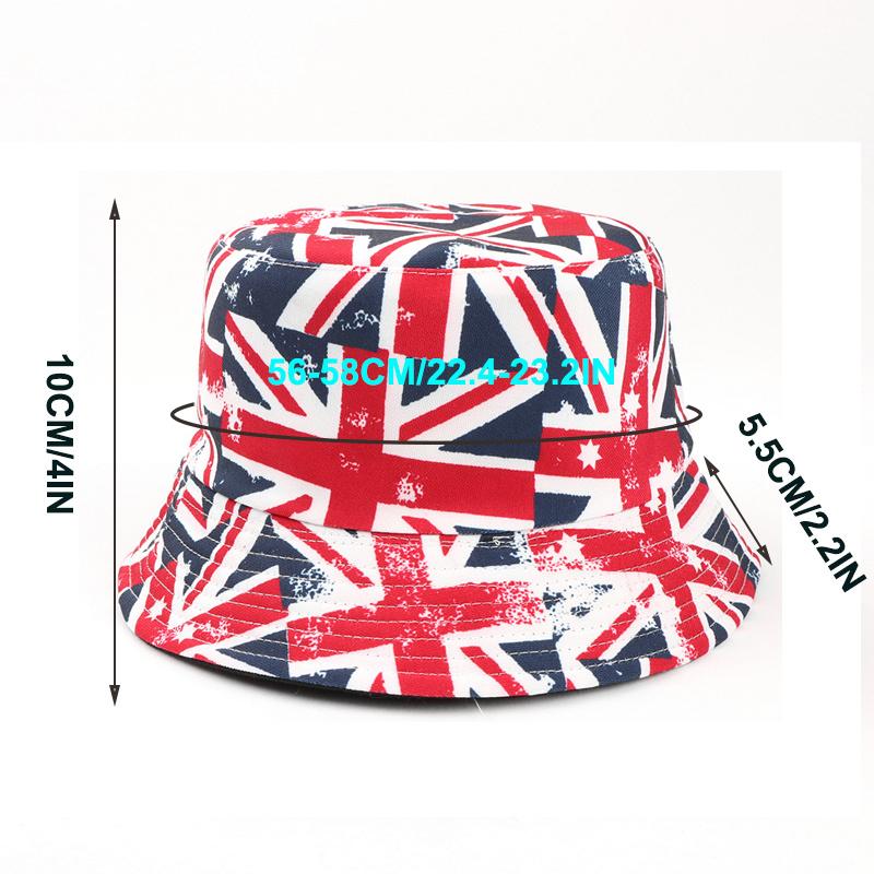 Wendbarer Fischerhut mit Union Jack-Aufdruck, Panama, atmungsaktiv, Sonnenschutz, Fischerhut für Damen und Herren, Reisen, Sport, Wandern, Bob-Hüte